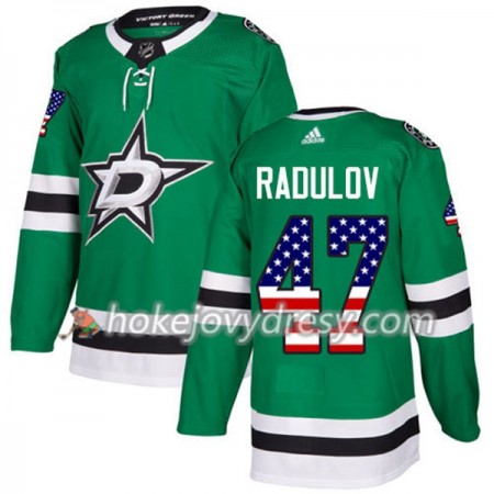 Pánské Hokejový Dres Dallas Stars Alexander Radulov 47 2017-2018 USA Flag Fashion Zelená Adidas Authentic